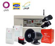 دزدگیر اماکن تلفن کننده سیم کارتی تلفن کننده شهری  دو چشمی بیسیم دو عدد ریموت کنترل