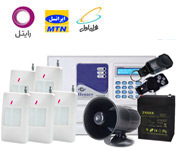 دزدگیر اماکن تلفن کننده سیم کارتی و تلفن کننده شهری  چهار چشمی بیسیم دو عدد ریموت کنترل