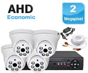 پک دوربین مداربسته چهار دوربین سقفی 2 مگاپیکسلی همراه با کابل و آدابتور AHD 2MP