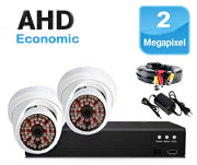 پک دوربین مداربسته دو دوربین سقفی 2 مگاپیکسلی همراه با کابل و آدابتور AHD 2MP