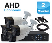 پک دوربین مداربسته چهار دوربین دیواری 2 مگاپیکسلی همراه با کابل و آدابتور AHD 2MP