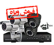 پک دوربین مداربسته آنالوگ چهار دوربین سقفی و دیواری